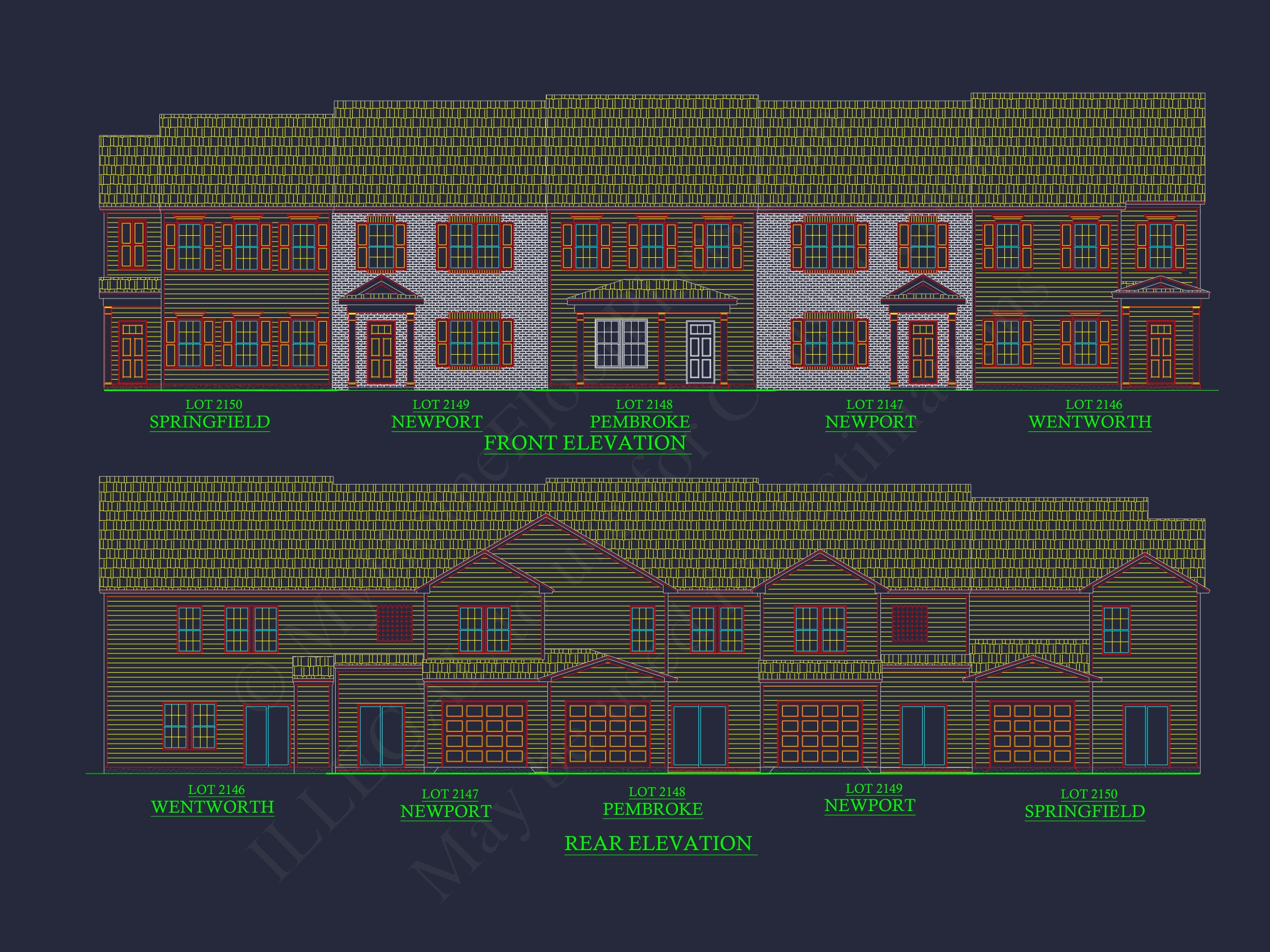 Modern Townhome Floor Plan with CAD Architecture Designs