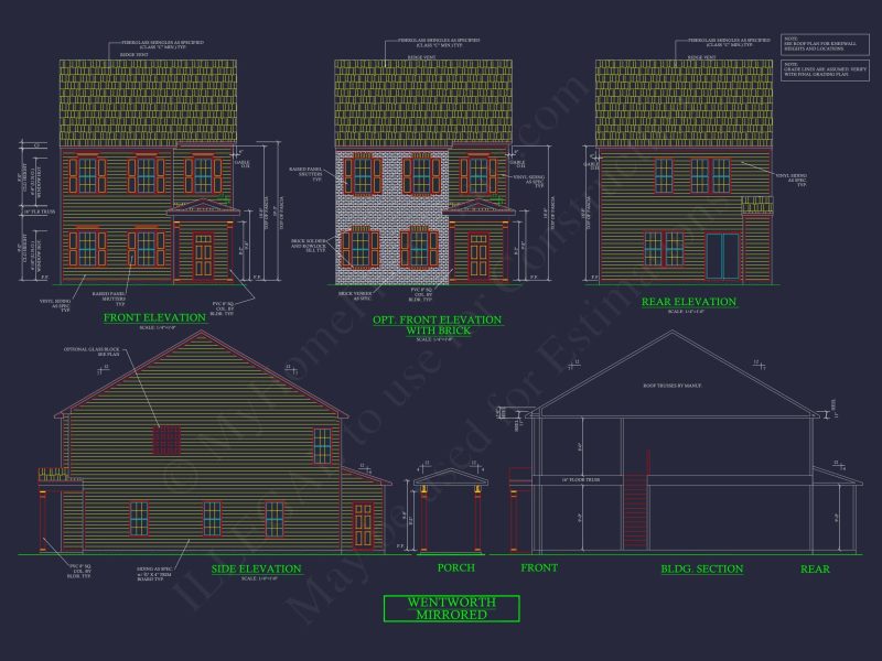 Modern Townhome Floor Plan with CAD Architecture Designs