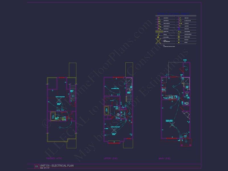 8-Unit Modern Craftsman Townhome Plan with Covered Porches & Bonus Rooms