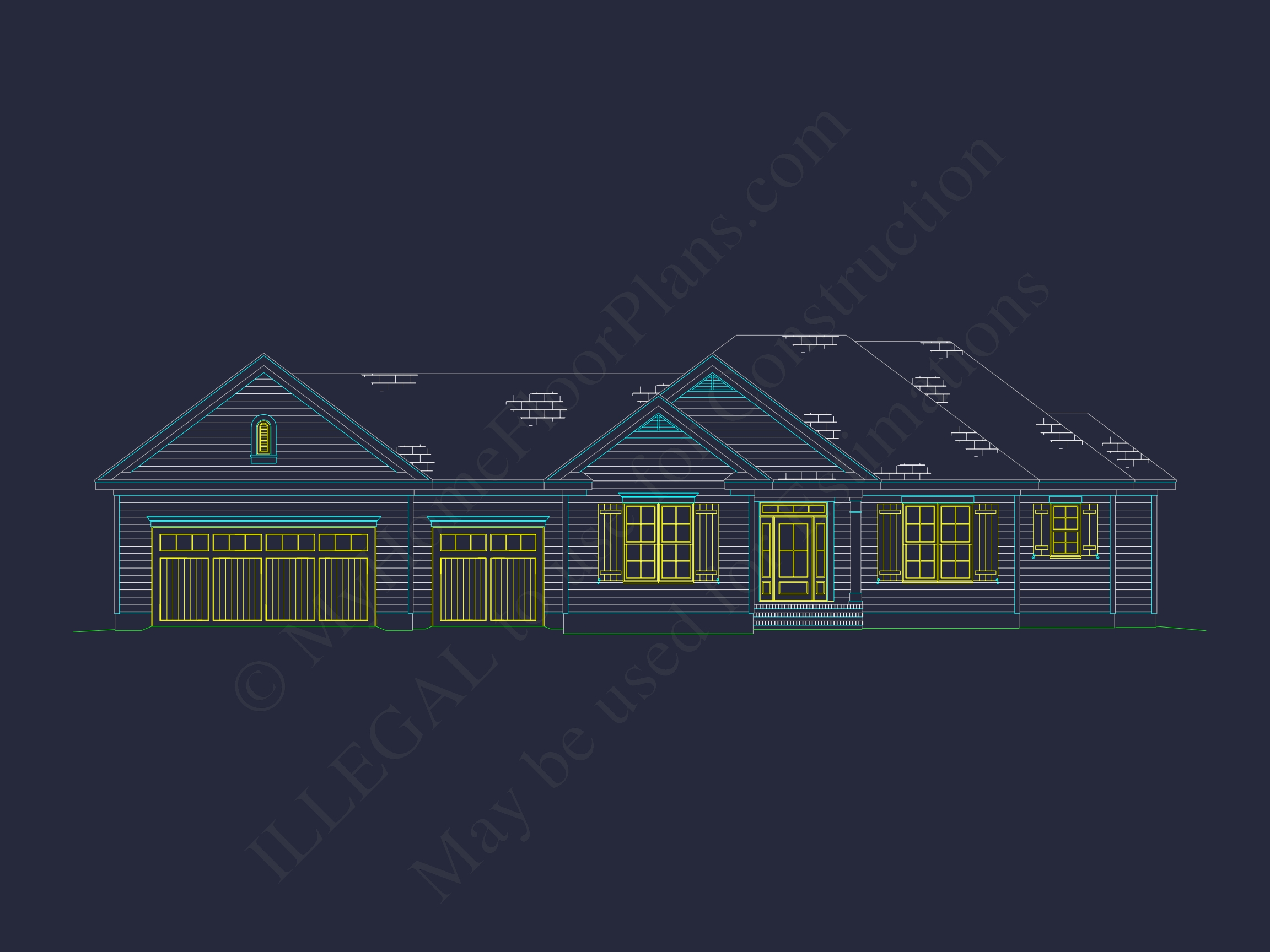 Single-Story Ranch House Plan with Open Layout and 3-Car Garage