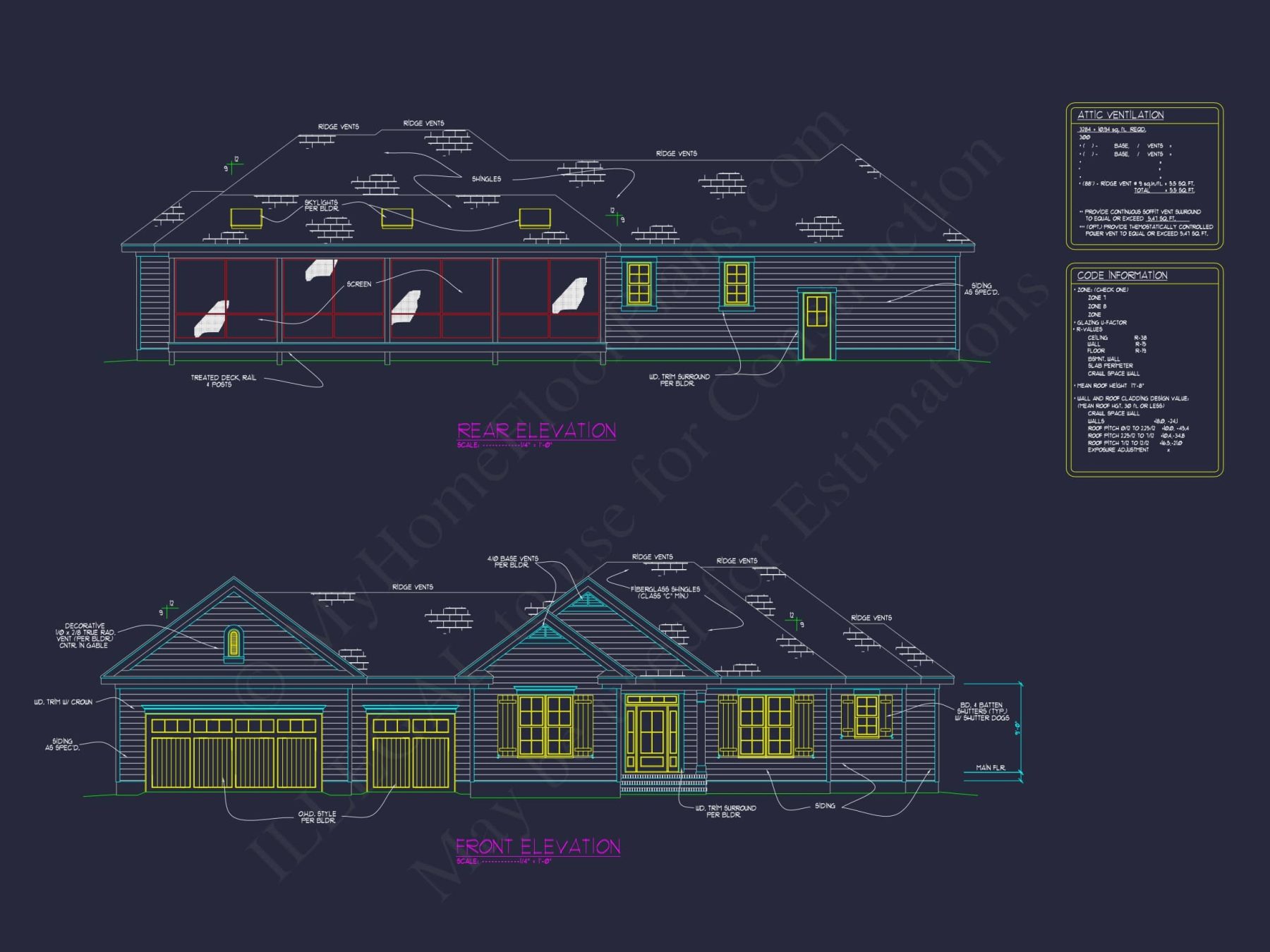 Single-Story Ranch House Plan with Open Layout and 3-Car Garage