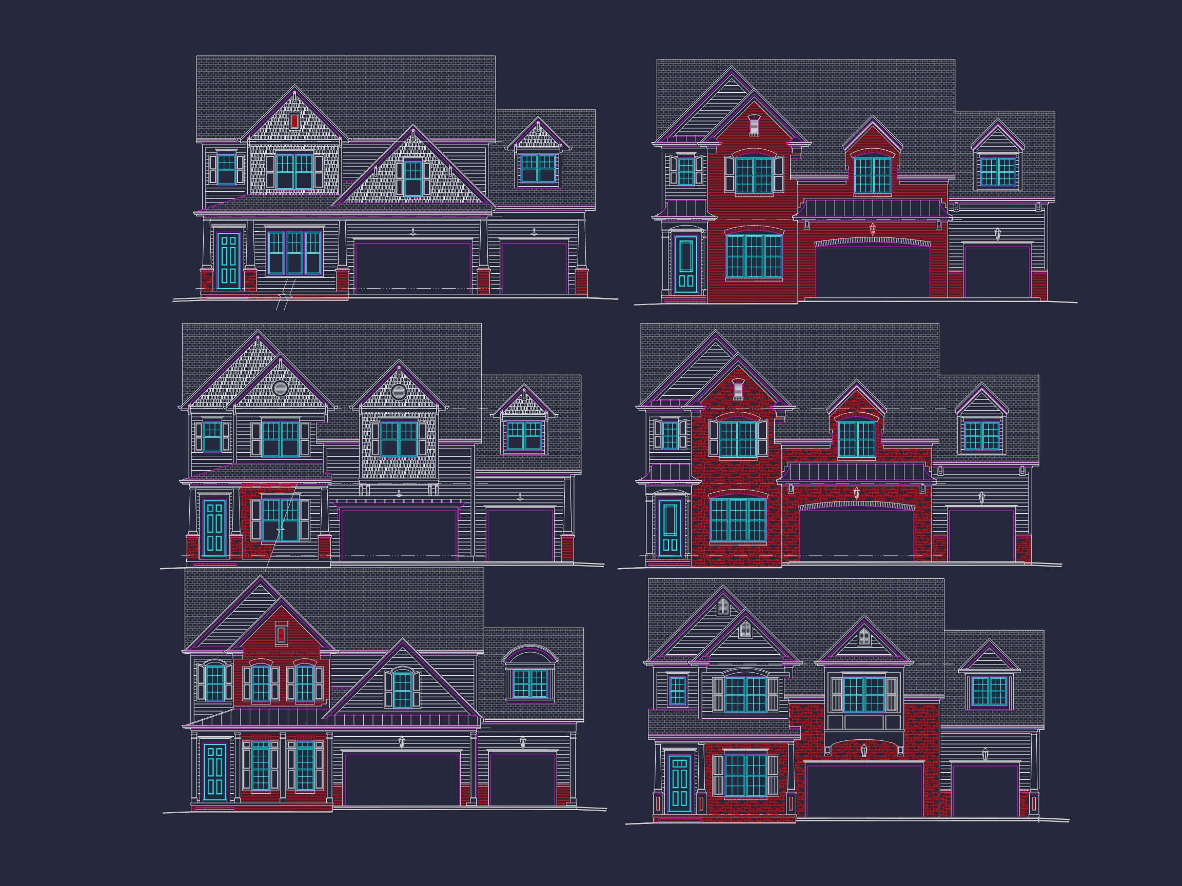 Spacious 3-Story Home Plan with 4 Beds, 3-Car Garage & CAD Designs