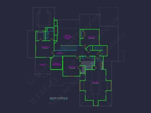 Traditional 5-Bedroom House Plan with 3-Car Garage | Blueprints & CAD Files