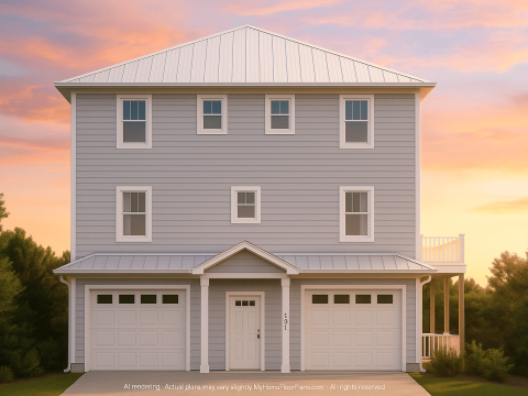 Coastal 3-Story House Plan with Storm-Tested Foundation & Open Layout