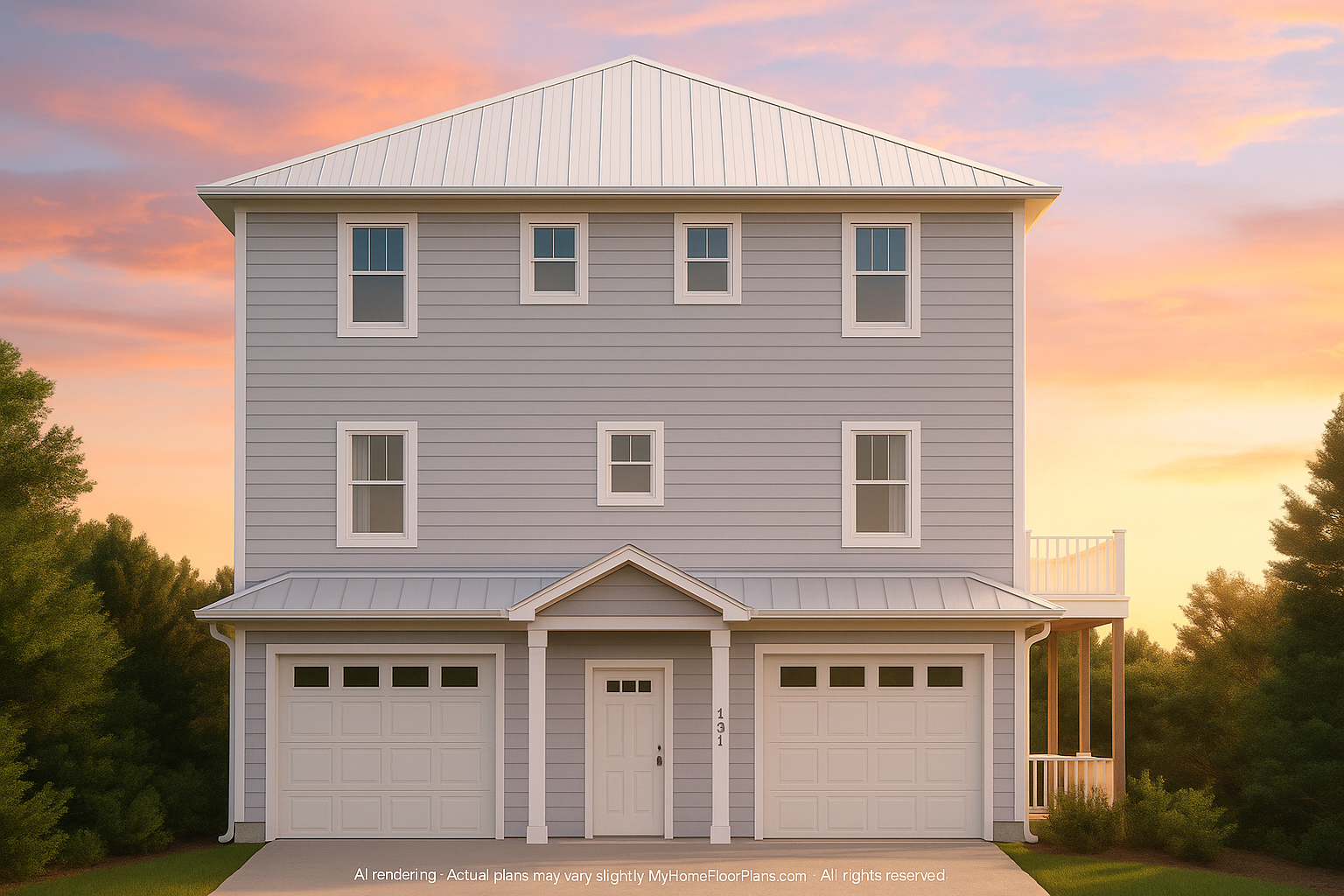 Coastal 3-Story House Plan with Storm-Tested Foundation & Open Layout