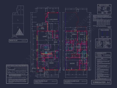 Colonial Revival Townhome CAD Floor Plan & Rear Entry Garage