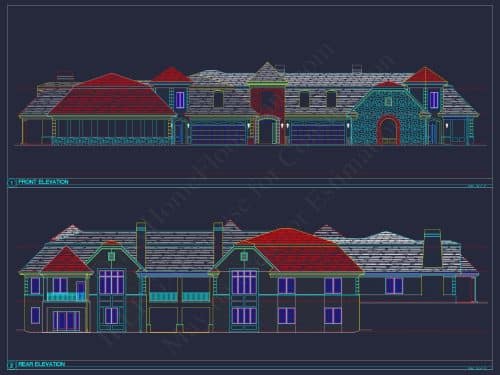 Luxury Triplex House Plan with Modern CAD Designs & Spacious Layout