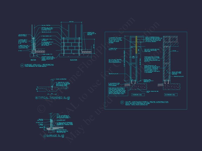 Modern Garage & Workshop Home Plan with 2 Floors in CAD