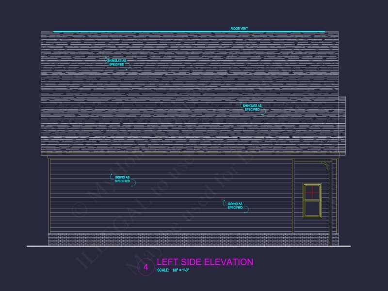 Modern Garage & Workshop Home Plan with 2 Floors in CAD