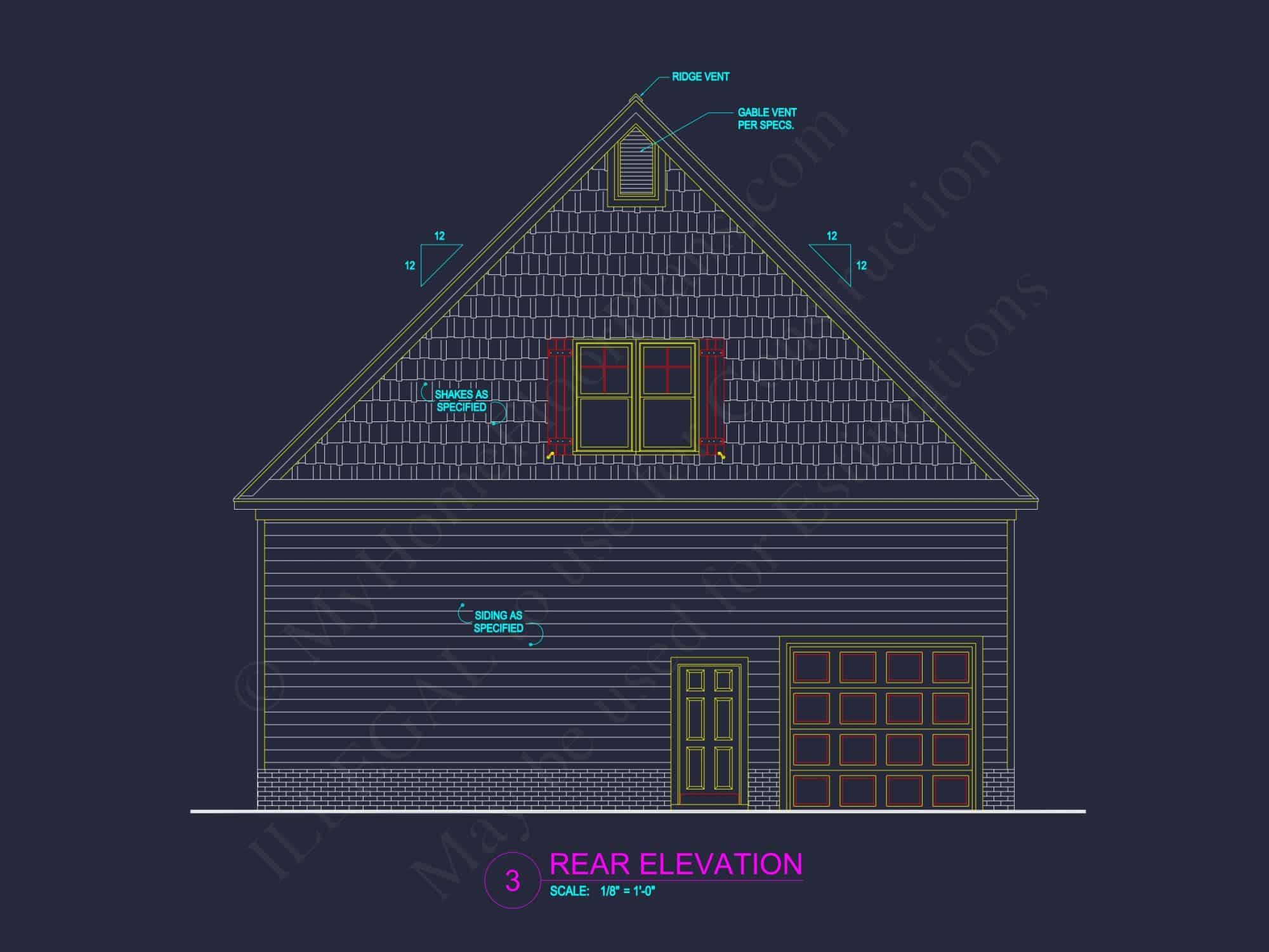 Modern Garage & Workshop Home Plan with 2 Floors in CAD