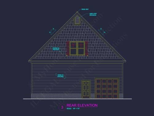 Modern Garage & Workshop Home Plan with 2 Floors in CAD