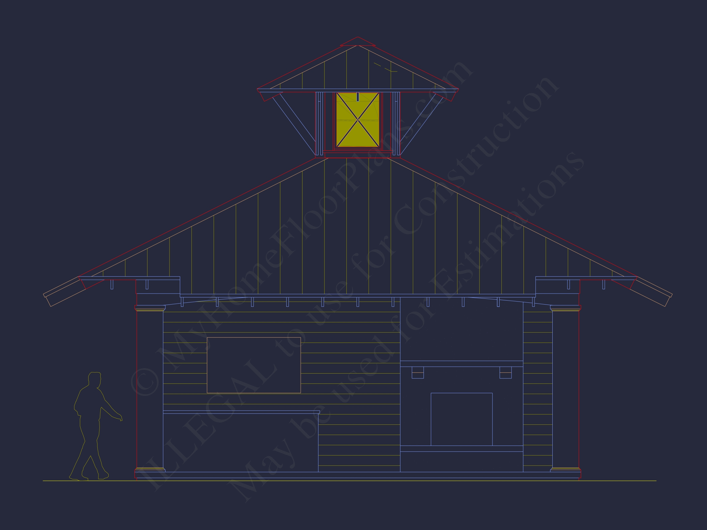 Modern Pool and Clubhouse Floor Plan with CAD Designs