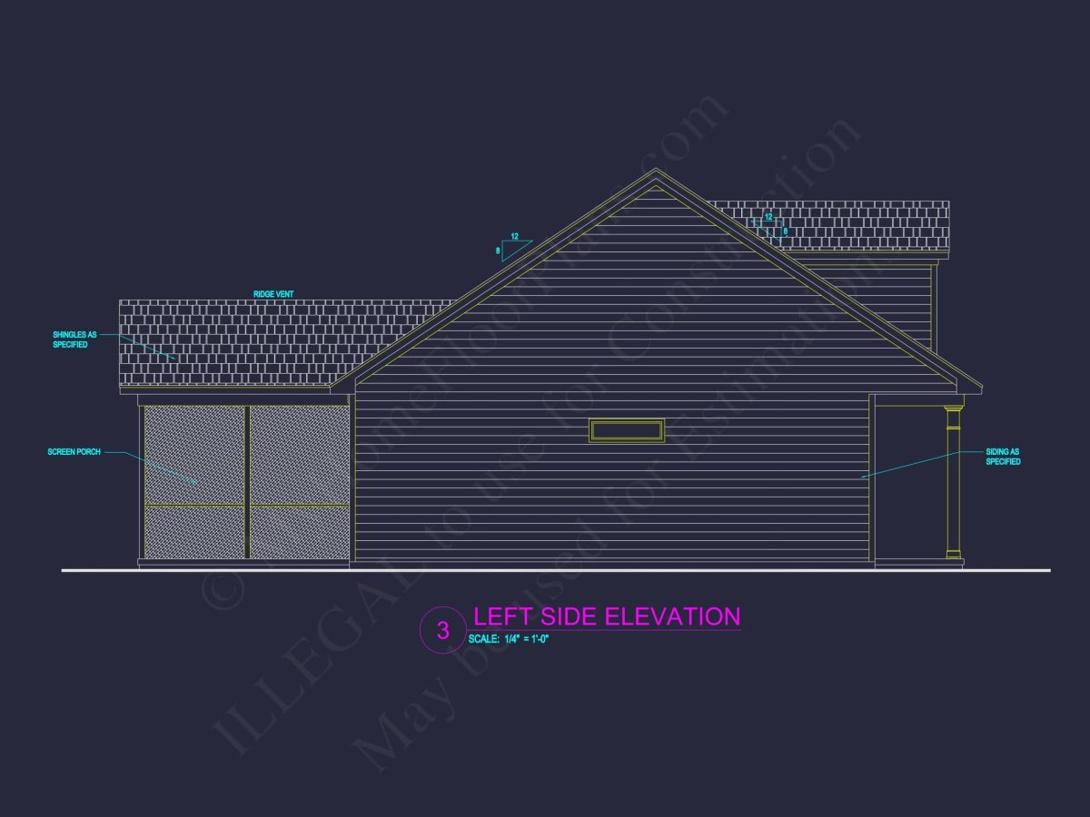 Efficient Small Home Plan with Garage – Floor Plan CAD & Designs