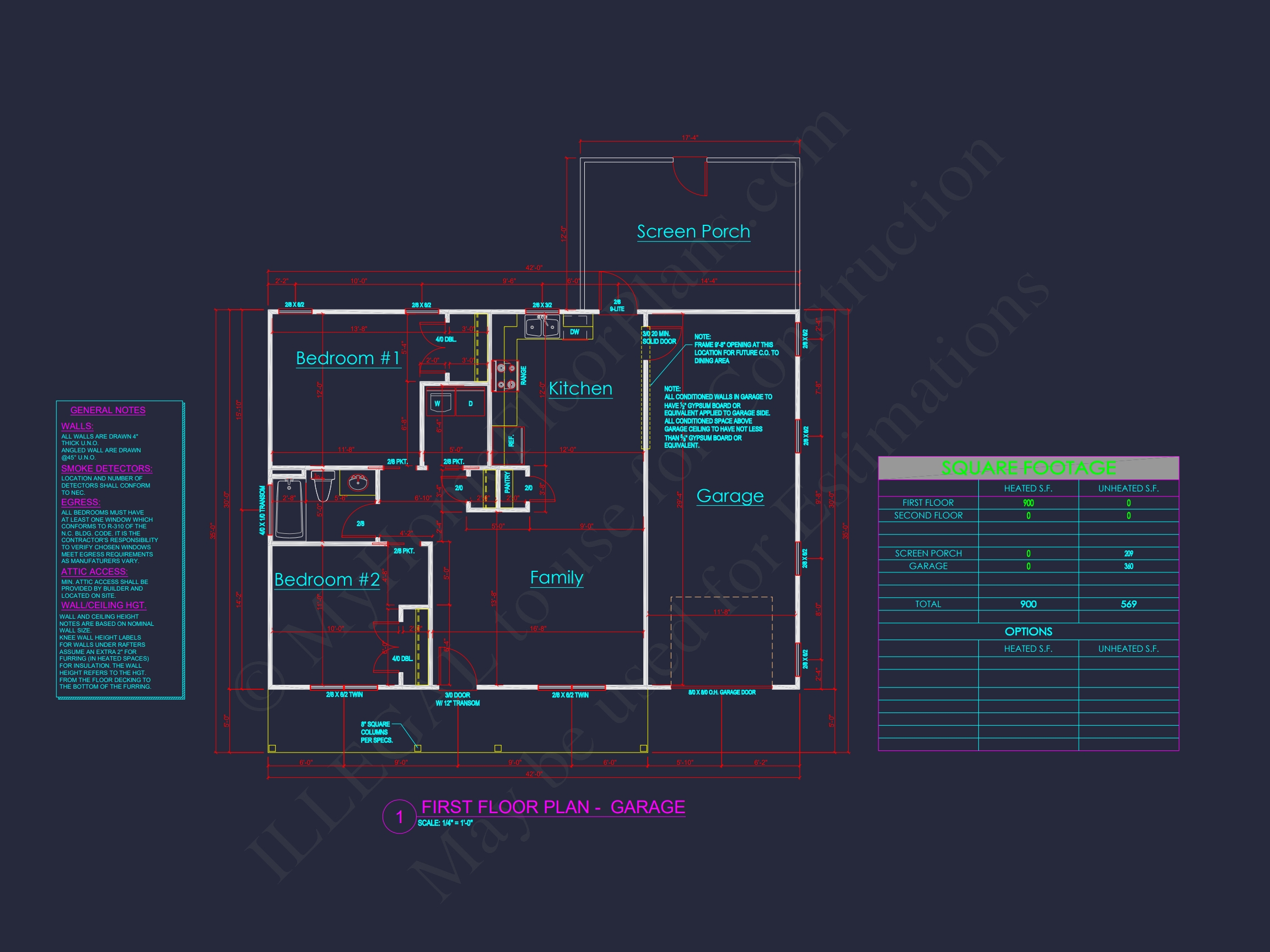 Efficient Small Home Plan with Garage – Floor Plan CAD & Designs