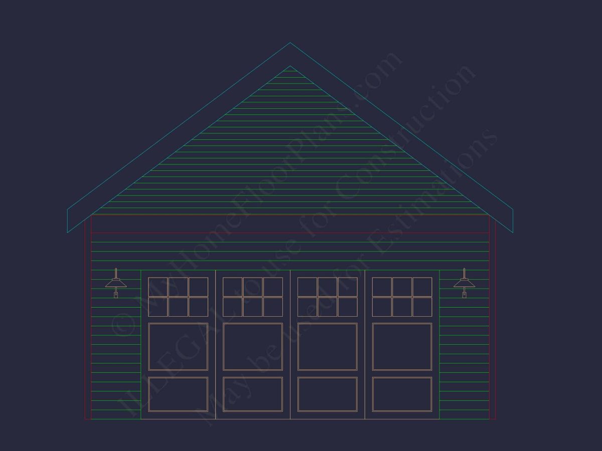 Garage & Workshop House Plan with CAD Blueprints and Designs