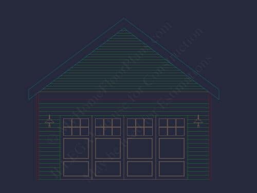 Garage & Workshop House Plan with CAD Blueprints and Designs