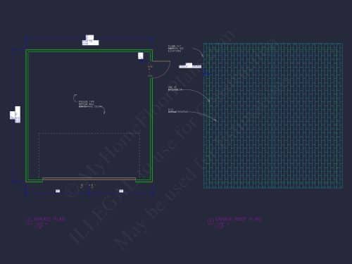 Garage & Workshop House Plan with CAD Blueprints and Designs
