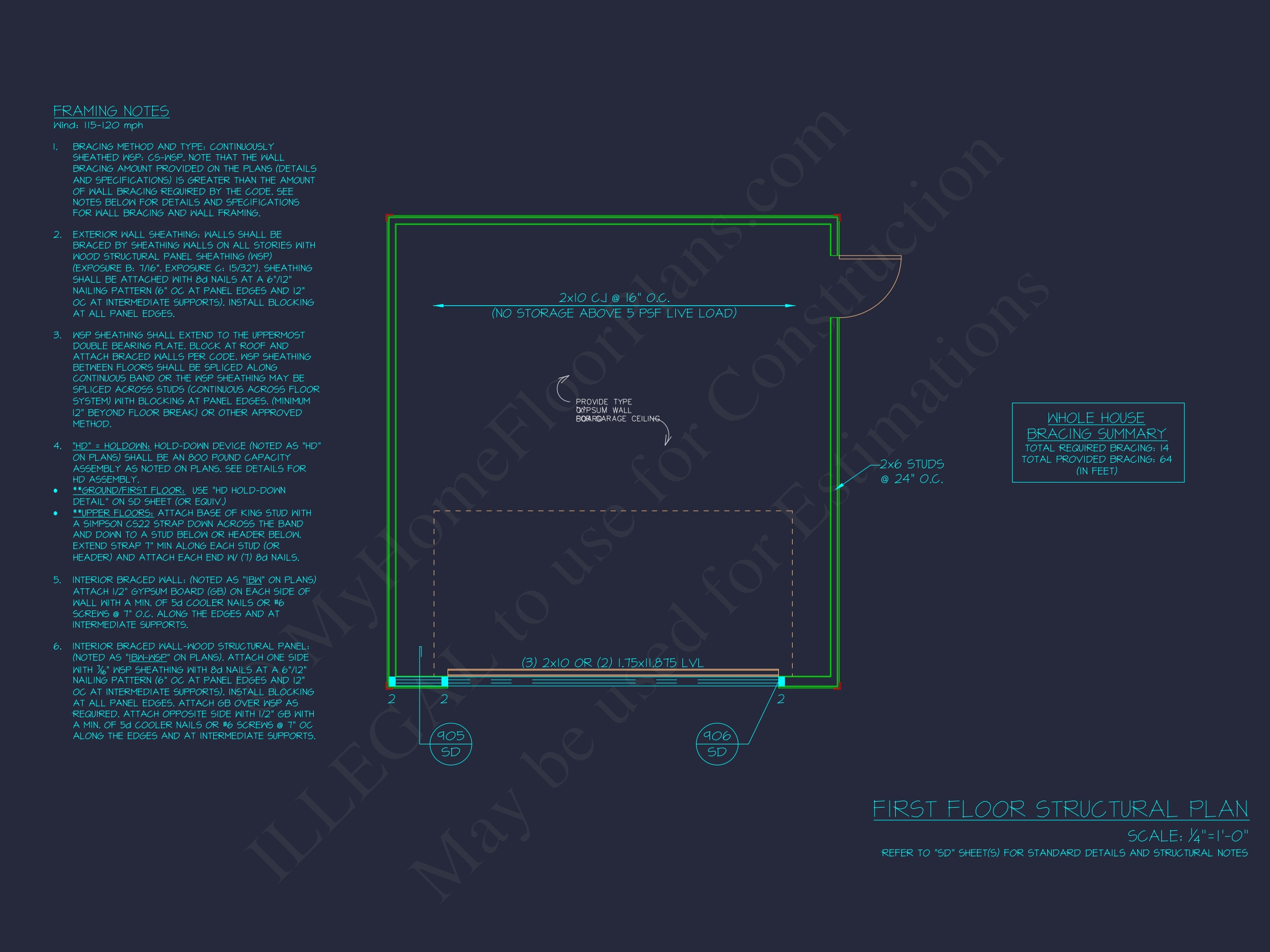 Garage & Workshop House Plan with CAD Blueprints and Designs