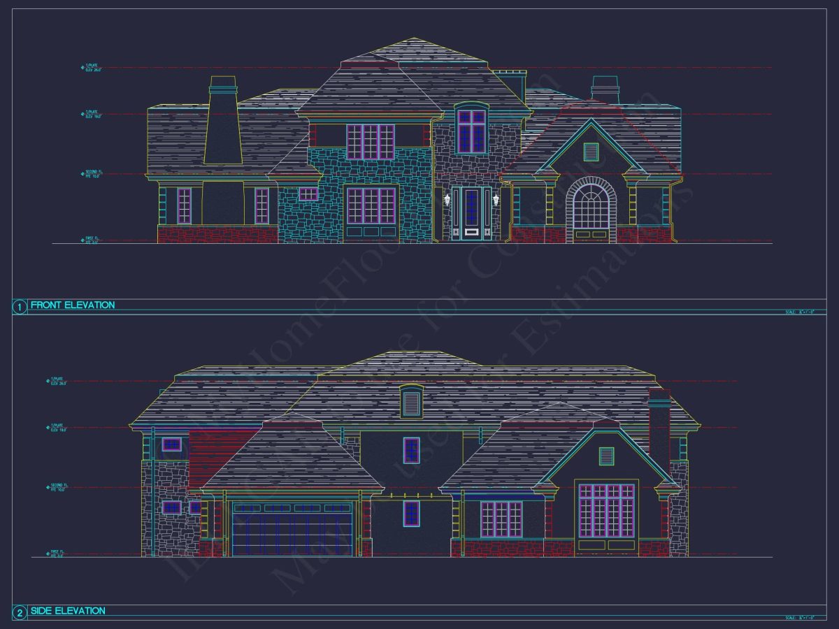 Modern 2-Story House Plan with Balcony, Bonus Room & Vaulted Ceilings