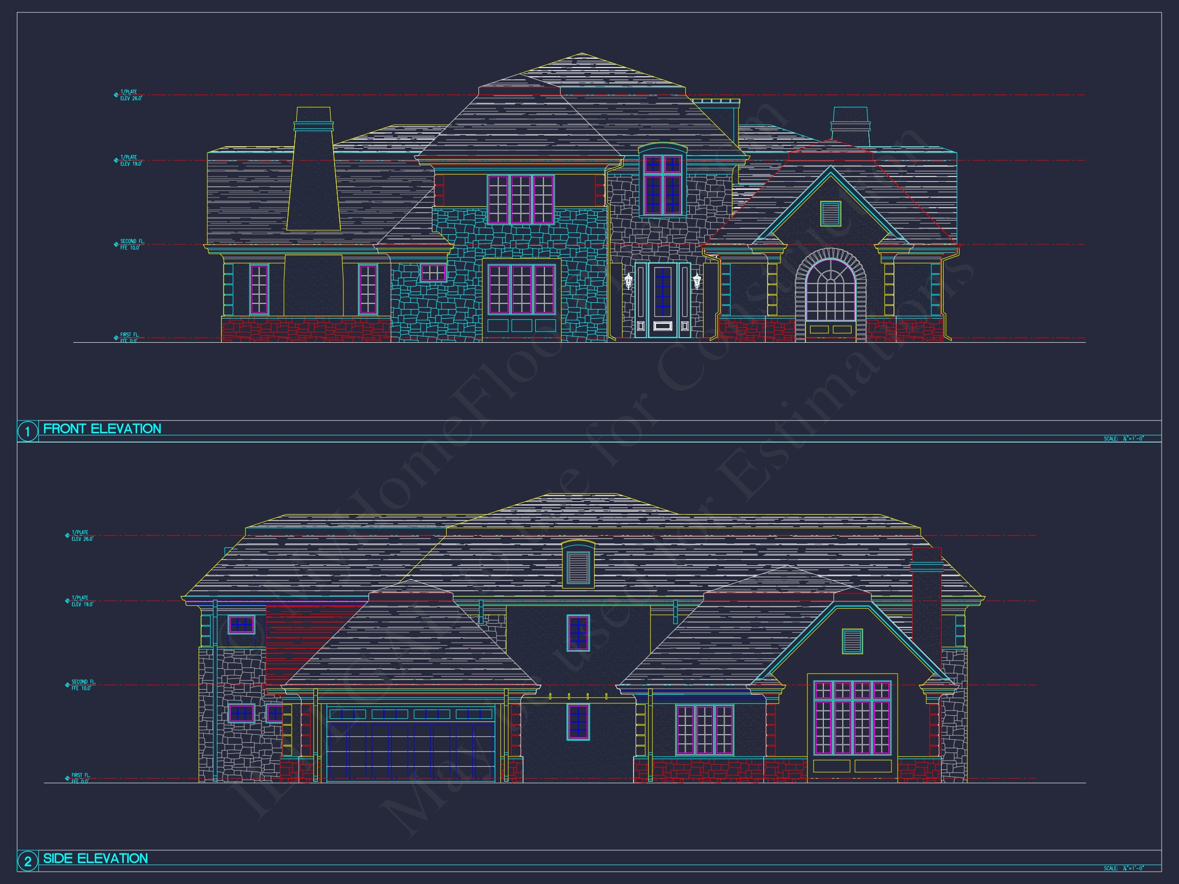 Modern 2-Story House Plan with Balcony, Bonus Room & Vaulted Ceilings