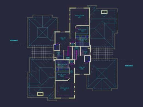 Modern 2-Story House Plan with Balcony, Bonus Room & Vaulted Ceilings