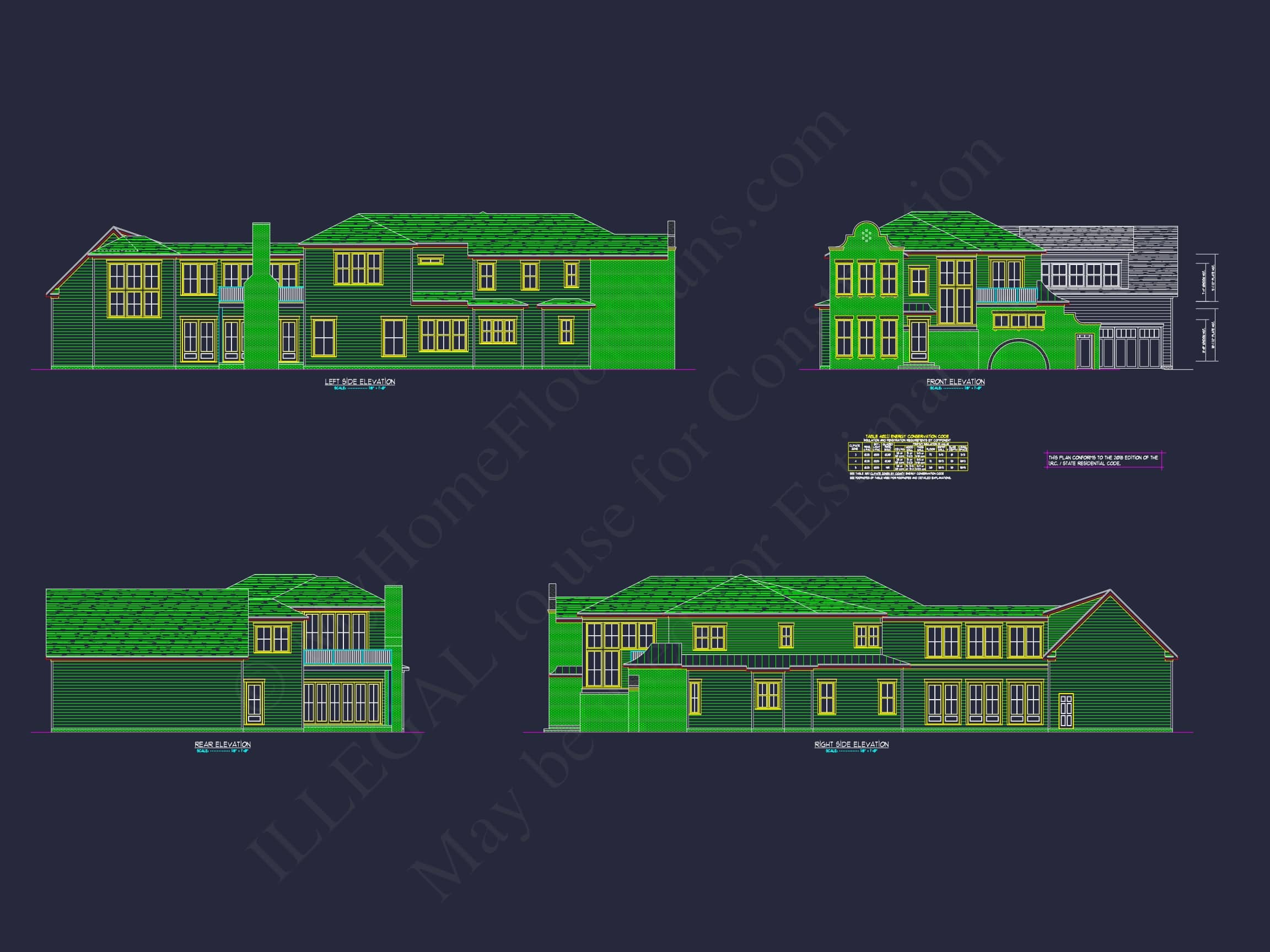Custom 2-Story House Plan with Colonial Revival Design & CAD Blueprints