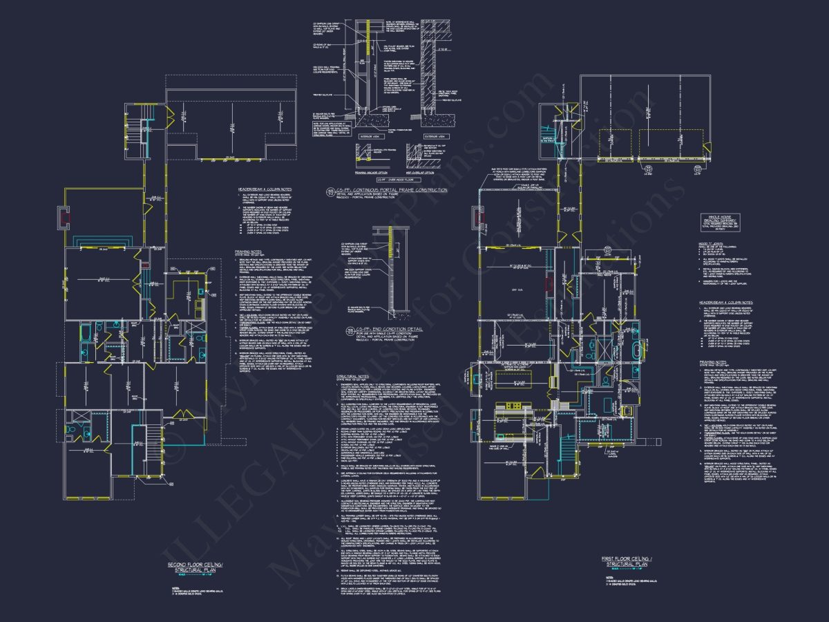 Custom 2-Story House Plan with Colonial Revival Design & CAD Blueprints