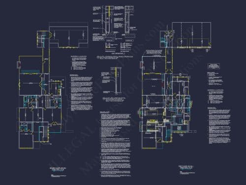 Custom 2-Story House Plan with Colonial Revival Design & CAD Blueprints