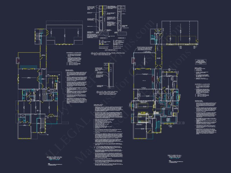 Custom 2-Story House Plan with Colonial Revival Design & CAD Blueprints