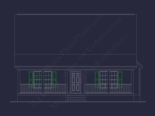 Elegant Home Plan & Floor Design 2-Bedroom Classic Blueprint
