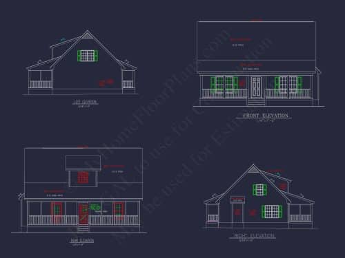 Elegant Home Plan & Floor Design 2-Bedroom Classic Blueprint