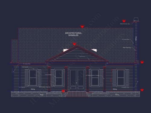 Elegant Home Plan with Blueprint for Modern Family Living