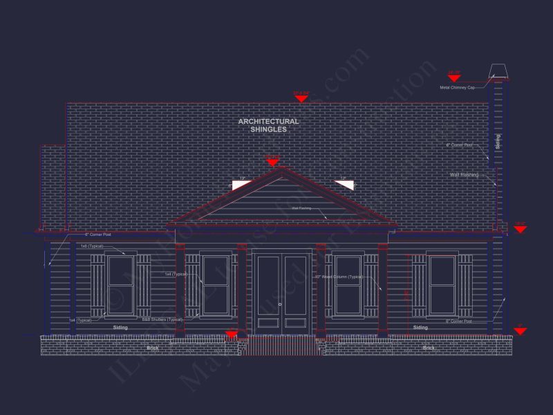 Elegant Home Plan with Blueprint for Modern Family Living