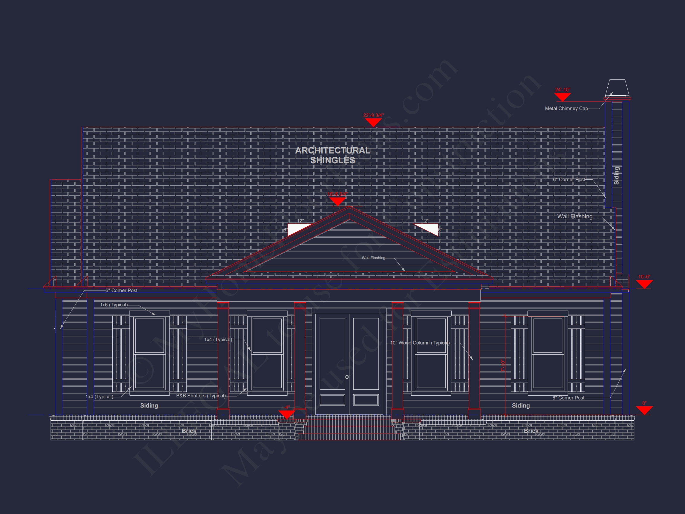 Elegant Home Plan with Blueprint for Modern Family Living