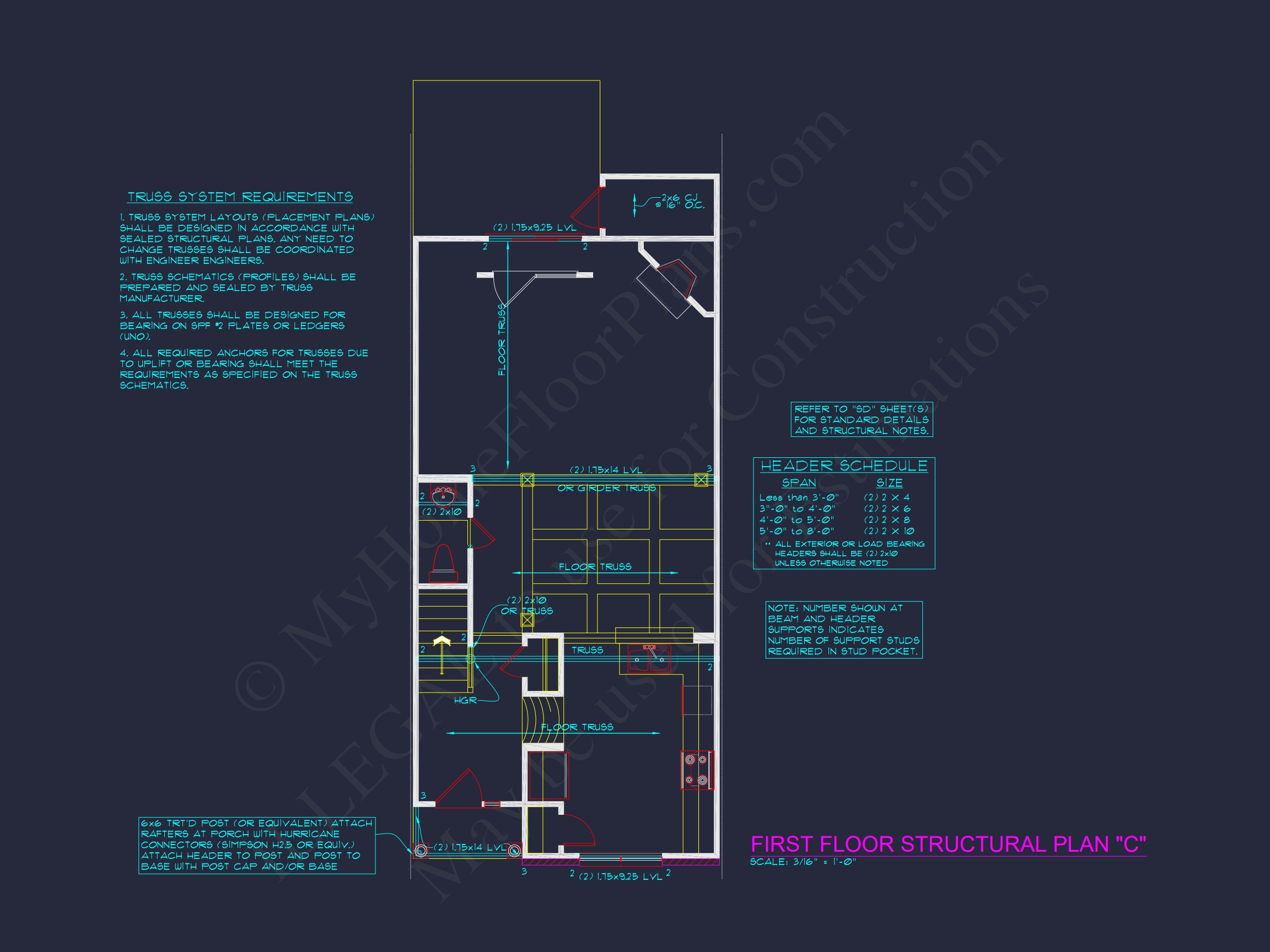 Modern 2-Story Townhome Floor Plan with Open Layout and CAD Blueprints