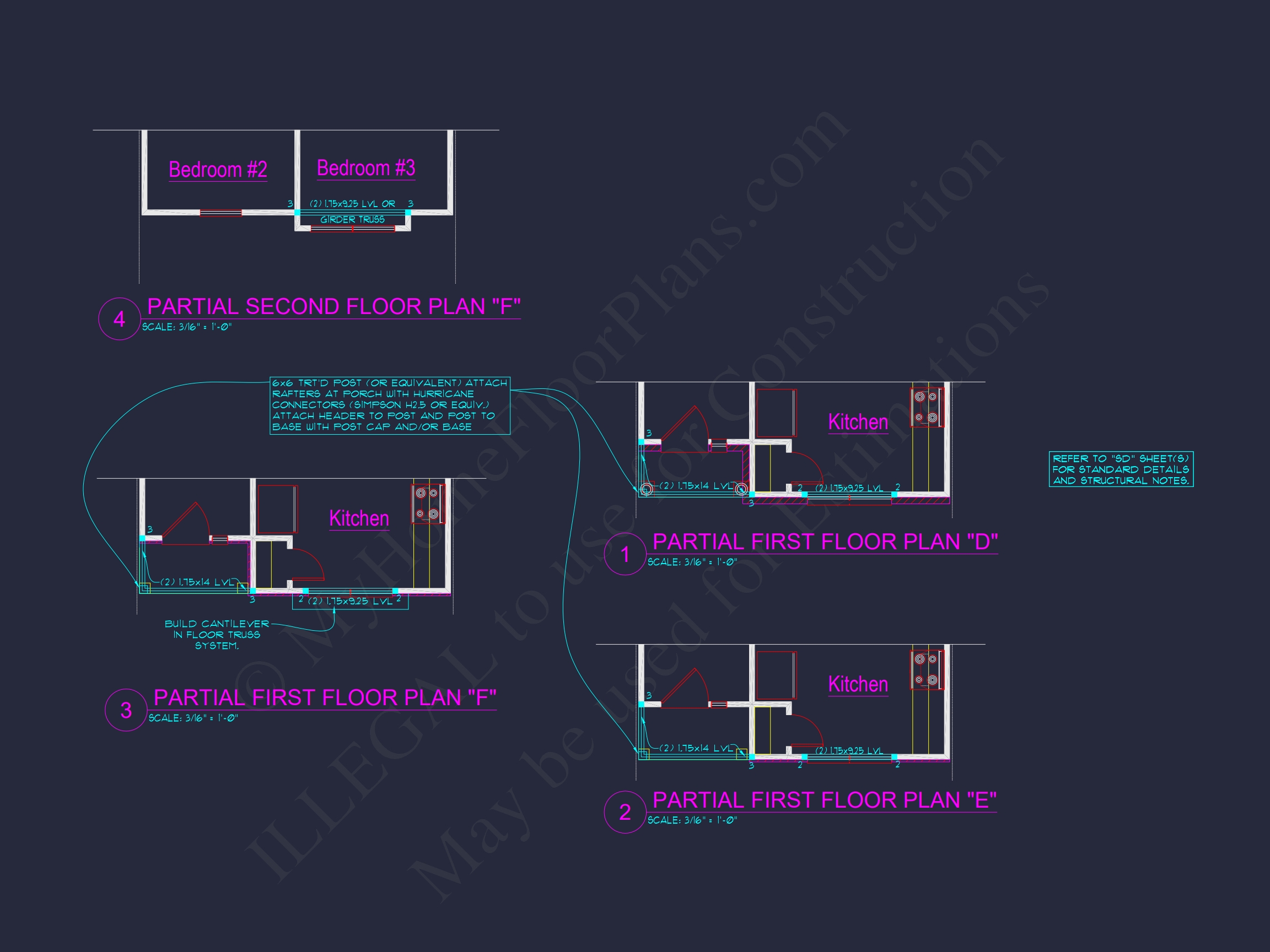 Modern 2-Story Townhome Floor Plan with Open Layout and CAD Blueprints