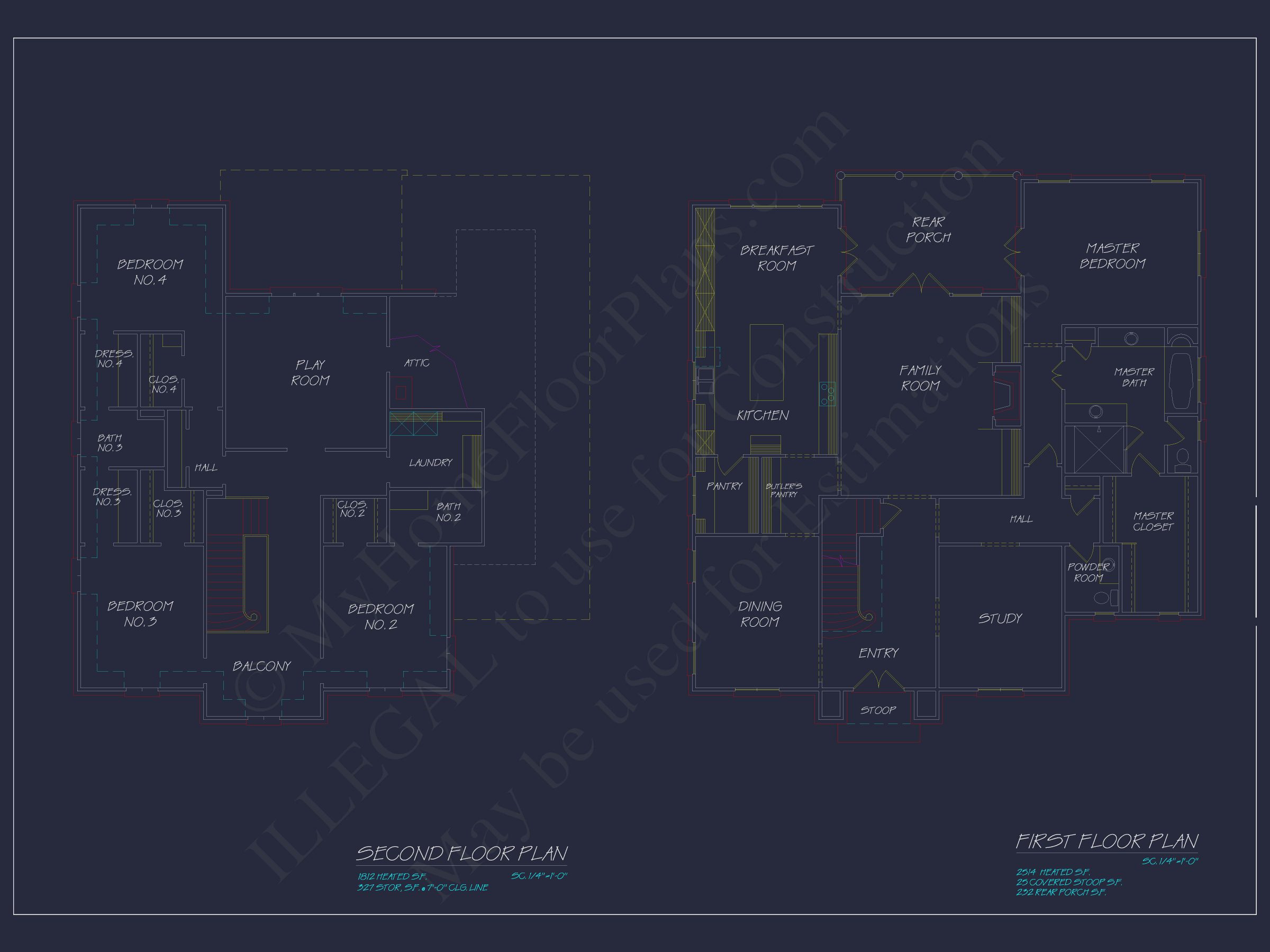 3-Story House Plan with Basement, Balcony & Open Floor Layout