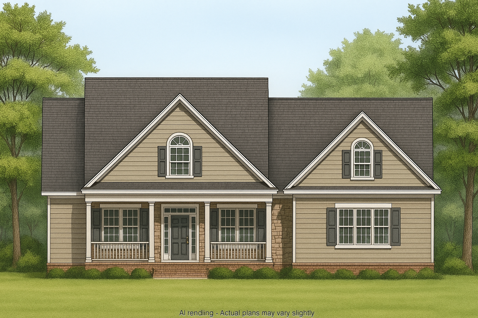 Beautiful Home Blueprint Design with Open Floor Plan and CAD Files