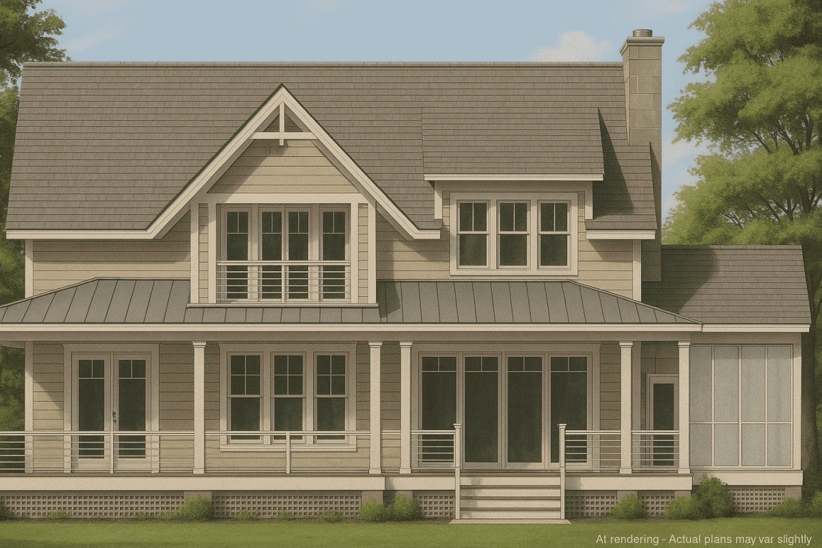 Craftsman Home Floor Plan 2-Story, 3-Bed Blueprint with Open Layout