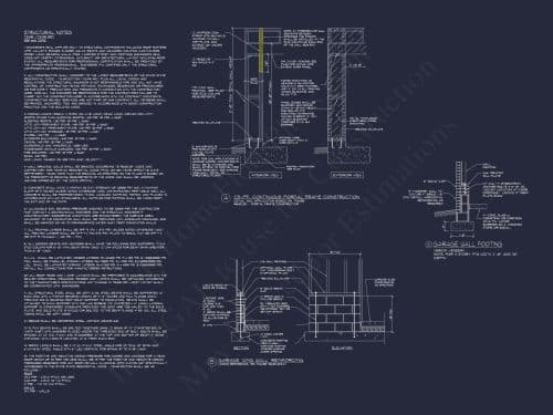 Modern Suburban Garage Plan and Blueprint for House Design