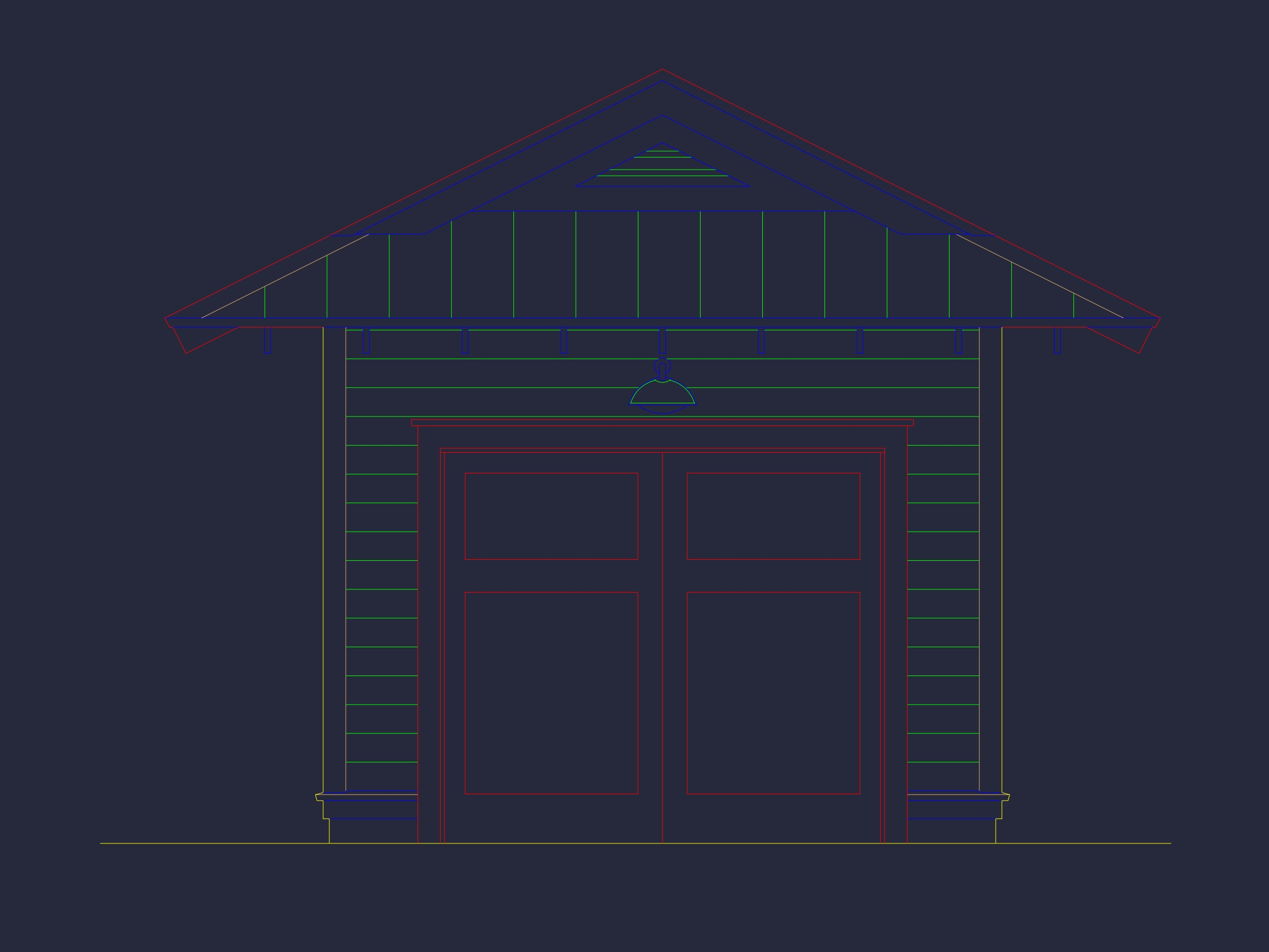 Small Garage Floor Plan for EMS or Fire Vehicle Compact Architectural Blueprint