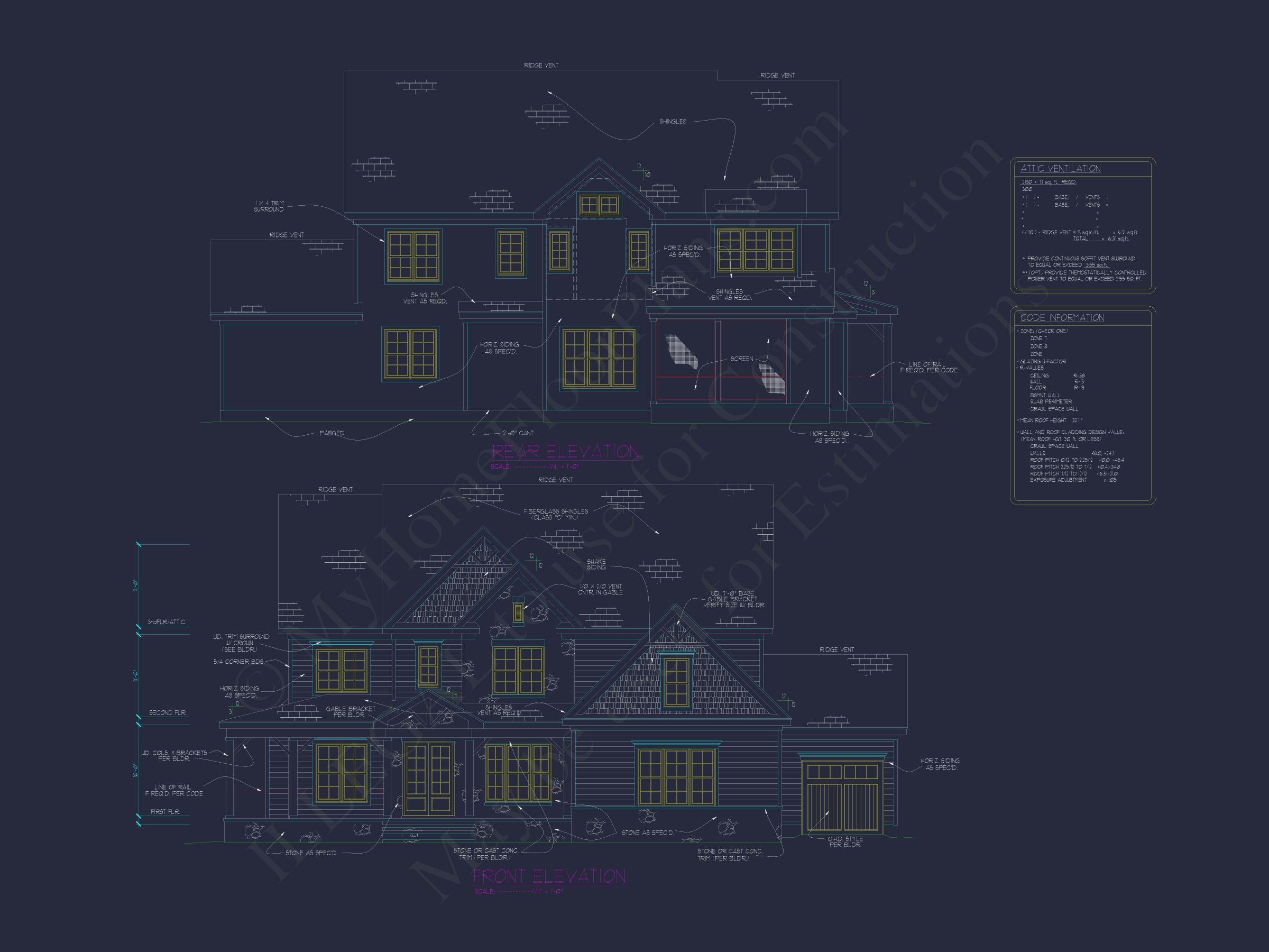 Spacious Home Plan with Modern Architecture & CAD Designs