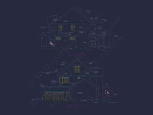 Spacious Home Plan with Modern Architecture & CAD Designs