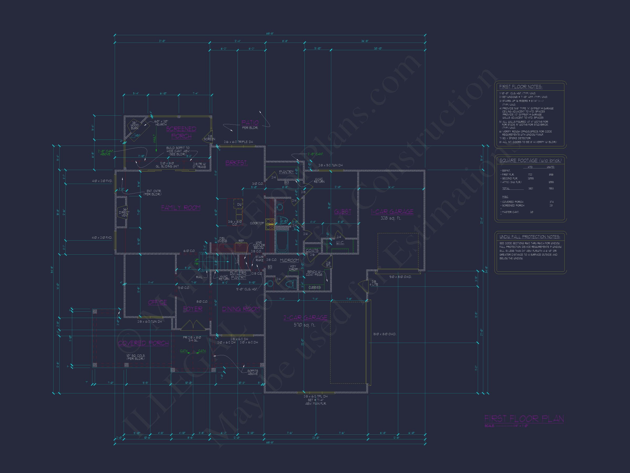 Spacious Home Plan with Modern Architecture & CAD Designs