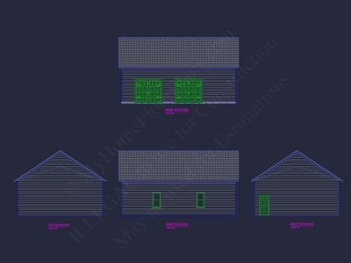 Versatile Garage House Plan with CAD Designs & Vaulted Ceilings
