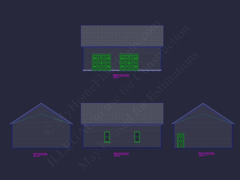 Versatile Garage House Plan with CAD Designs & Vaulted Ceilings