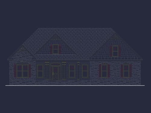 Charming 1.5-Story Home Blueprint with Craftsman Style and CAD Designs