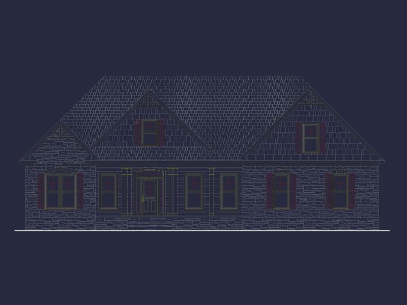 Charming 1.5-Story Home Blueprint with Craftsman Style and CAD Designs