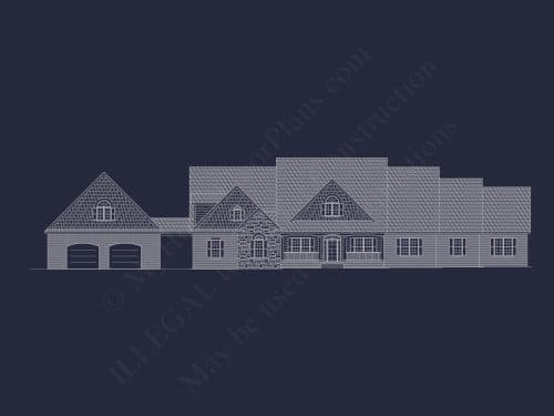 Luxury House Plan with Spacious Floor Plan, CAD Designs & Blueprint