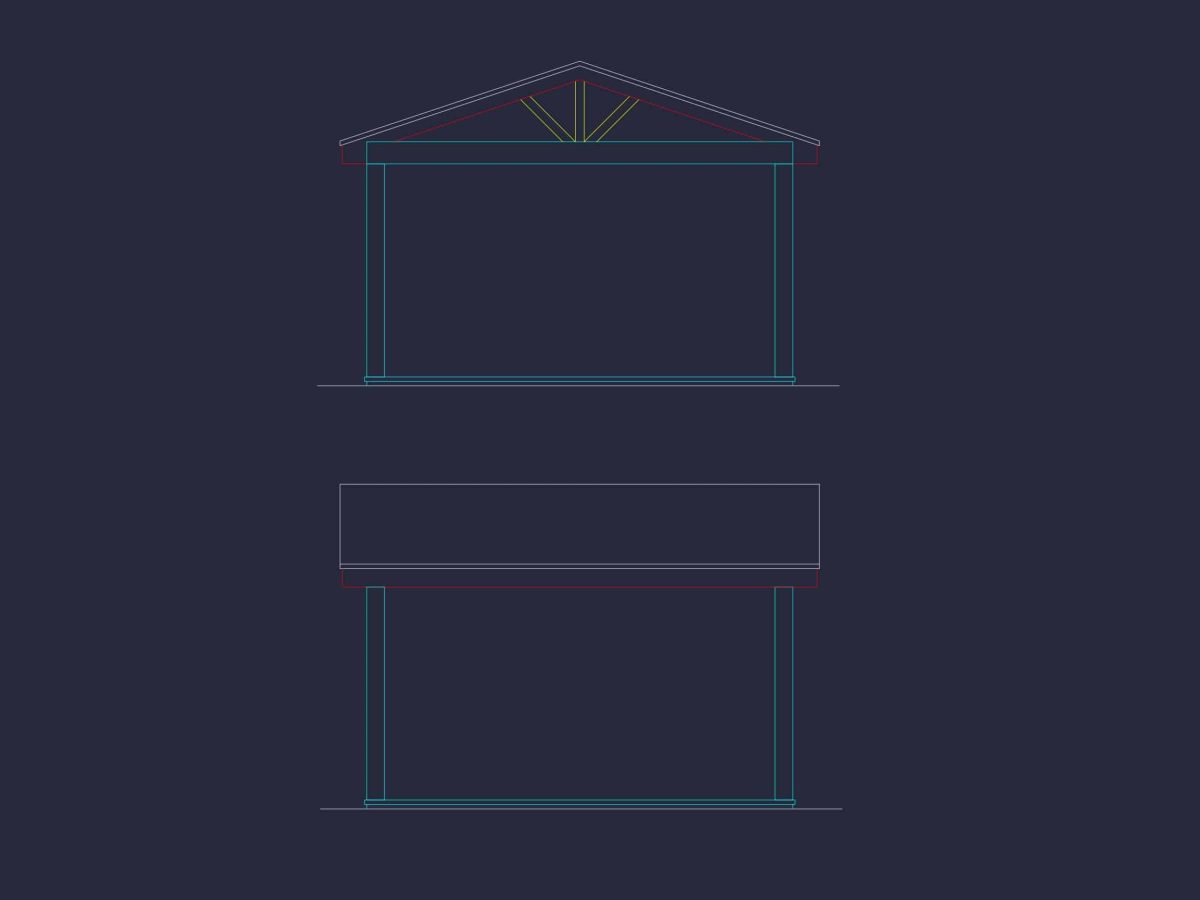 Compact Cabana House Plan with CAD Files and Outdoor Living